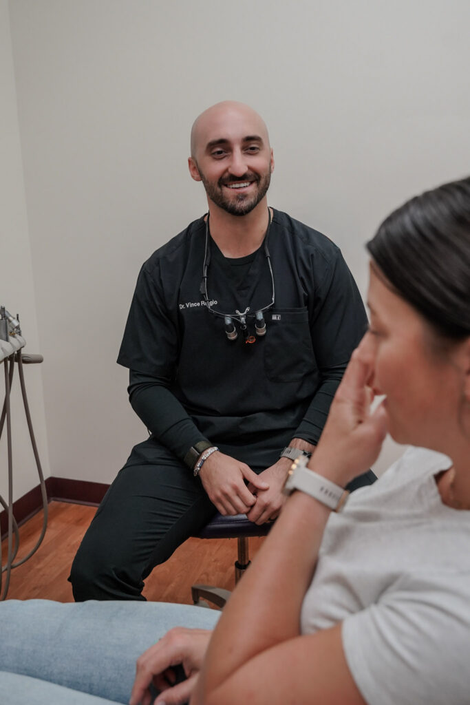 Dr Vince Riggio of Sunset Tower Family Dentistry in Sunset Hills, MO with Patient