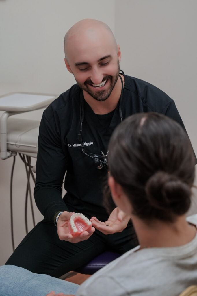 Dr Vince Riggio of Sunset Tower Family Dentistry in Sunset Hills, MO with Patient
